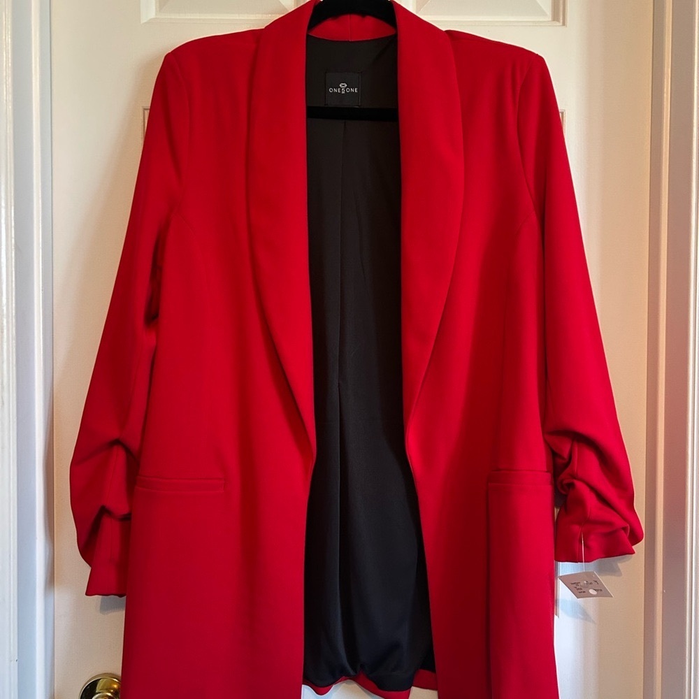 🆕ONE 5 ONE Red Blazer Size M  NWT